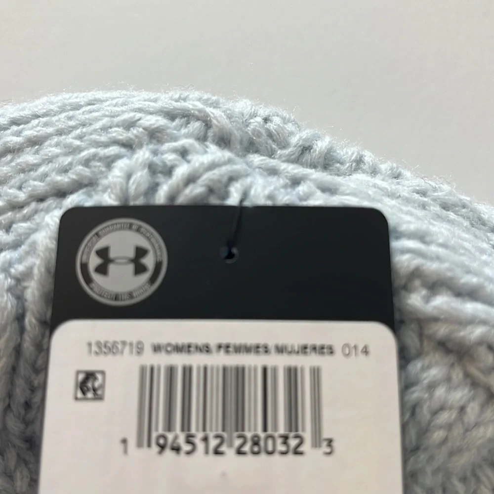 Under Armour UA Around Town Cable Knit Beanie Blue Gray